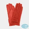 Fashnzfab Boucle Textured Smart Touch Gloves In White
