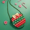 Fashnzfab Bow Accent Christmas Ornament Round Mini Crossbody Bag In Multi
