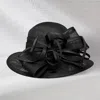 Fashnzfab Bow Accent Elegant Sinamay Dressy Hat In Black