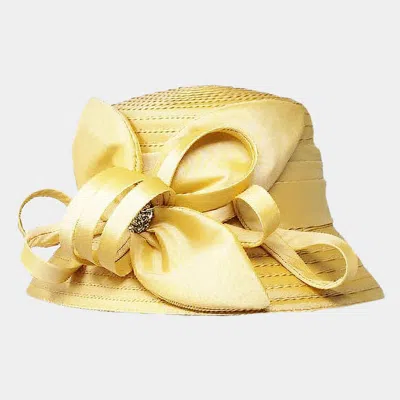 Fashnzfab Bow Accented Dressy Hat In Multi