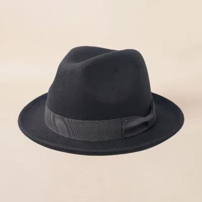 Fashnzfab Bow Band Classic Fedora Hat In Gray