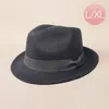 Fashnzfab Bow Band Pointed Solid Fedora Panama Hat L/xl In Black