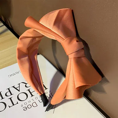Fashnzfab Bow Knot Headband In Orange