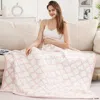 Fashnzfab Bow Pattern Printed Reversible Throw Blanket In Pink