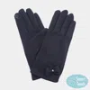 Fashnzfab Bow Pointed Faux Suede Smart Touch Gloves In Blue