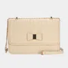 Fashnzfab Bow Pointed Straw Rectangle Crossbody Bag In White