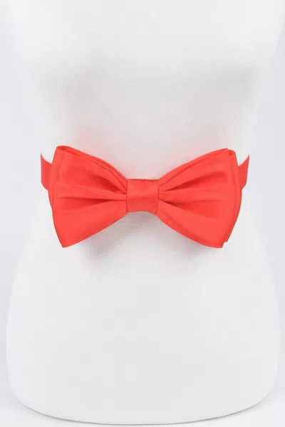 Fashnzfab Bowknot Elastic Belt In Metallic
