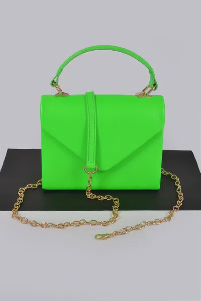 Fashnzfab Boxy Clutch In Green