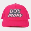 Fashnzfab Boy Mom Message Baseball Cap In Pink