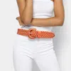 Fashnzfab Braided Belt In Brown