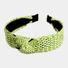Fashnzfab Braided Burnout Knot Headband In Green
