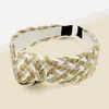 Fashnzfab Braided Burnout Knot Headband In Sand