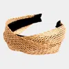 Fashnzfab Braided Crisscross Headband In Sand
