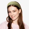 Fashnzfab Braided Straw Headband In Green