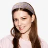 Fashnzfab Braided Straw Headband In Purple