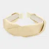 Fashnzfab Braided Straw Headband In Sand