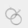 Fashnzfab Braided Twist Open Circle Earrings N - Worn Silver In Silver