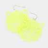 Fashnzfab Brass Metal Cutout Tiger Dangle Earrings - Neon, Yellow In Yellow