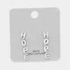 Fashnzfab Brass Metal Hope Link Earrings In Multi