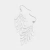 Fashnzfab Brass Metal Leaf Dangle Earrings In Multi