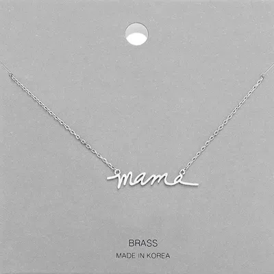 Fashnzfab Brass Metal Mama Pendant Necklace In Multi