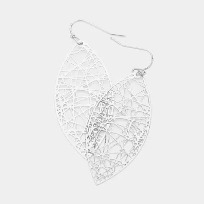 Fashnzfab Brass Metal Marquise Dangle Earrings In Multi