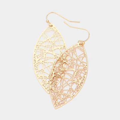 Fashnzfab Brass Metal Marquise Dangle Earrings In Multi