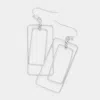 Fashnzfab Brass Metal Open Metal Double Rectangle Dangle Earrings In Multi