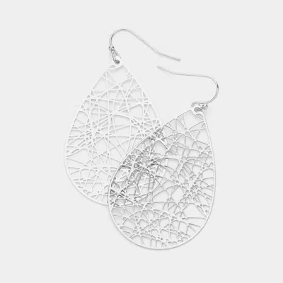 Fashnzfab Brass Metal Teardrop Dangle Earrings In Multi