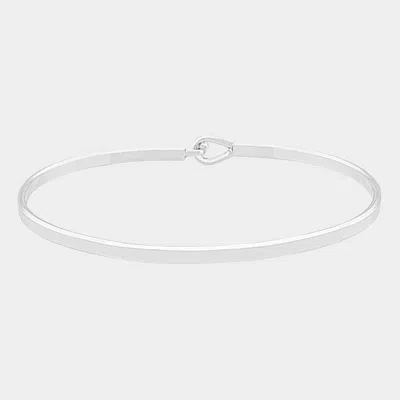 Fashnzfab Brass Thin Metal Hook Bracelet In Multi