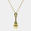Fashnzfab Brave _ Classic Pattern Spoon Pendant Necklace In Multi