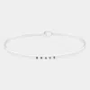 Fashnzfab Brave Thin Metal Hook Bracelet Rhodium In Multi