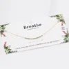 Fashnzfab Breathe Morse Code Pendant Necklace In Gold