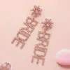 Fashnzfab Bride Rhinestone Message Dangle Earrings In Multi
