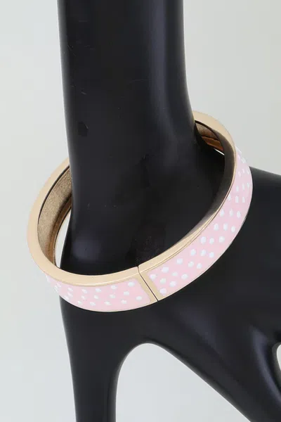 Fashnzfab Bright Polka Dot Cuff Bracelet In Gold