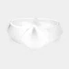 Fashnzfab Brushed Metal Hinged Bangle Bracelet Matte Silver, Silver In Multi