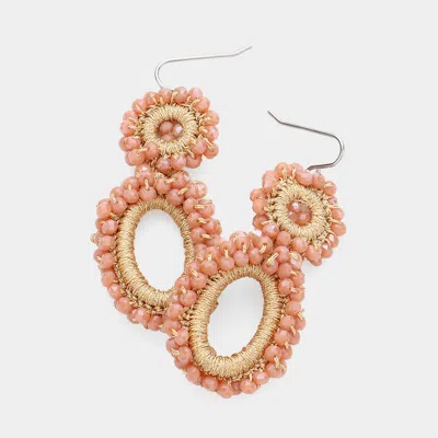Fashnzfab Bubble Bead Cluster Open Oval Circle Dangle Earrings In Multi