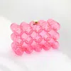 Fashnzfab Bubble Celluloid Acetate Transparent Box Clutch Crossbody Bag In Multi