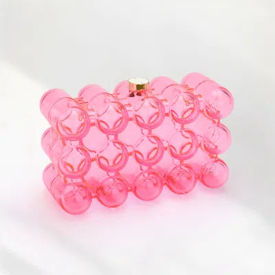 Fashnzfab Bubble Celluloid Acetate Transparent Box Clutch Crossbody Bag In Multi