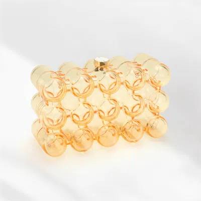 Fashnzfab Bubble Celluloid Acetate Transparent Box Clutch Crossbody Bag In Multi