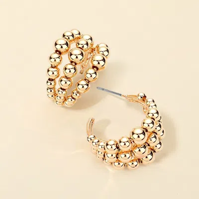 Fashnzfab Bubble Metal Hoop Earrings Gold In Silver