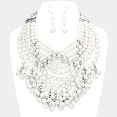 Fashnzfab Bubble Multi Layered Statement Necklace