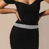 Fashnzfab Bubble Stone Chain Link Waist Belt In Metallic
