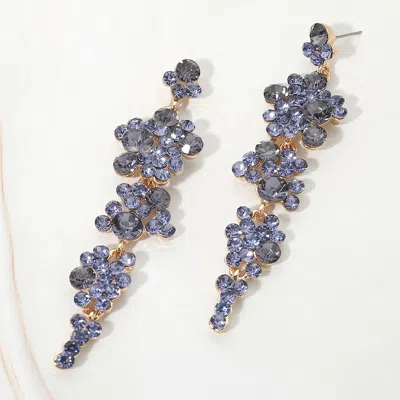Fashnzfab Bubble Stone Cluster Dangle Evening Earrings In Multi