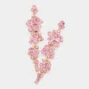 Fashnzfab Bubble Stone Cluster Dangle Evening Earrings In Pink