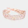 Fashnzfab Bubble Stone Evening Bracelet Ab, Rose Gold In Multi