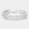 Fashnzfab Bubble Stone Evening Bracelet Silver In Silver