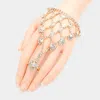 Fashnzfab Bubble Stone Hand Chain Evening Bracelet Gold In Gold