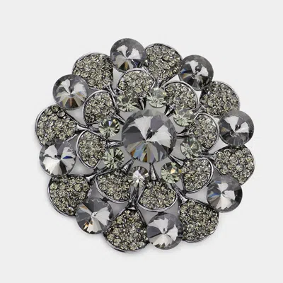 Fashnzfab Bubble Stone Pin Brooch In Green