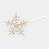 Fashnzfab Bubble Stone Snowflake Hair Bobby Pin In Gold